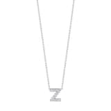Roberto Coin 18K White Gold Tiny Treasures Diamond Love Letter Z Necklace