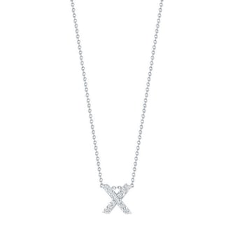 Roberto Coin 18K White Gold Tiny Treasures Diamond Love Letter X Necklace Roberto Coin 18K White Gold Tiny Treasures Diamond Love Letter X Necklace