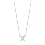 Roberto Coin 18K White Gold Tiny Treasures Diamond Love Letter X Necklace