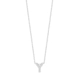 Roberto Coin 18K White Gold Tiny Treasures Diamond Love Letter Y Necklace