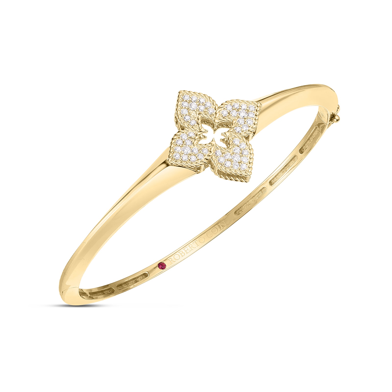 Roberto Coin 18k Yellow Gold 0.32cttw Diamond Venetian Princess Bangle Roberto Coin 18k Yellow Gold 0.32cttw Diamond Venetian Princess Bangle