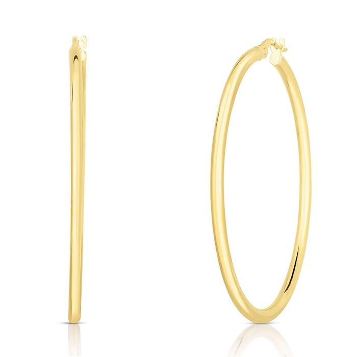 Roberto Coin 18K Yellow Gold Designer Gold Large Hoop Earrings