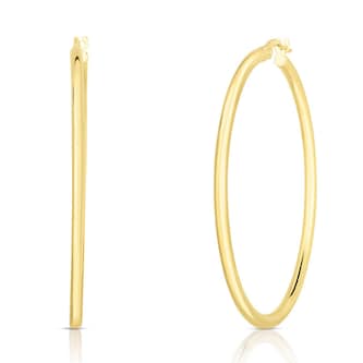 Roberto Coin 18K Yellow Gold Designer Gold Large Hoop Earrings Roberto Coin 18K Yellow Gold Designer Gold Large Hoop Earrings