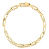 Roberto Coin 18K Yellow Gold Designer Gold Paperclip Chain Bracelet