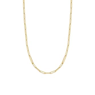 Roberto Coin 18K Yellow Gold Designer Gold Alternating Size Paperclip Link Chain Necklace