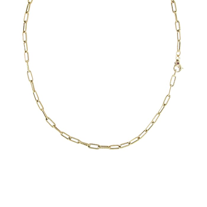 Roberto Coin 18K Yellow Gold Designer Gold Paperclip Chain Necklace