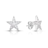 Roberto Coin 18K White Gold Tiny Treasures Diamond Star Stud Earrings