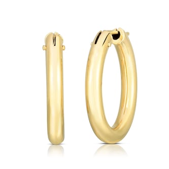 Roberto Coin 18K Yellow Gold Designer Gold Large Hoop Earrings