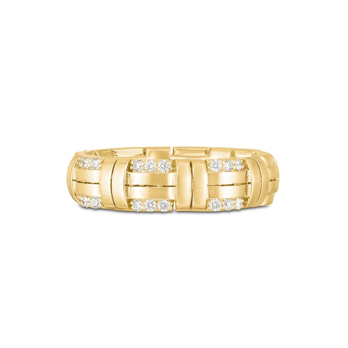 Roberto Coin 18ct Yellow Gold Appassionata 0.151ct Diamond Ring ...