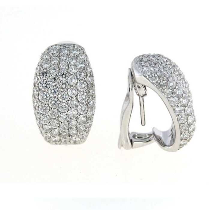 Roberto Coin 18ct White Gold Fantasia 4.699ct Diamond Clip On Earrings