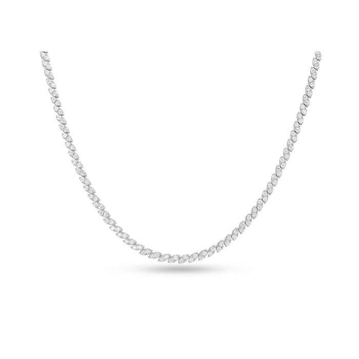 Roberto Coin The Marquesa Collection 18k White Gold 7.19cttw Diamond Necklace