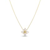 Roberto Coin 18K Yellow Gold Love In Verona Diamond Flower Necklace