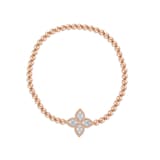 Roberto Coin Princess Flower 18ct Rose Gold Diamond Beaded Bracelet