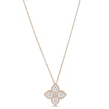 Roberto Coin Princess Flower 18ct Rose Gold Diamond Necklace