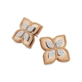 Roberto Coin Princess Flower 18ct Rose Gold Diamond Stud Earrings