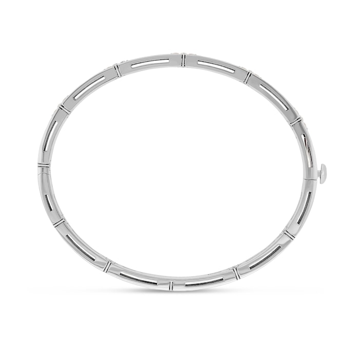 Roberto Coin Love In Verona 18ct White Gold Diamond Bangle