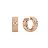 Roberto Coin Love In Verona 18ct Rose Gold Diamond Hoop Earrings