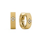 Roberto Coin Love In Verona 18ct Yellow Gold Diamond Hoop Earrings