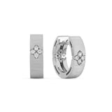 Roberto Coin Love In Verona 18ct White Gold Diamond Hoop Earrings