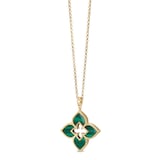 Roberto Coin Venetian Princess 18ct Yellow Gold Green Malachite Necklace