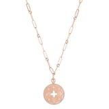 Roberto Coin Venetian Princess 18ct Rose Gold Medallion Diamond Necklace