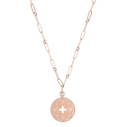 37521816 - Venetian Princess 18ct Rose Gold Medallion Diamond Necklace