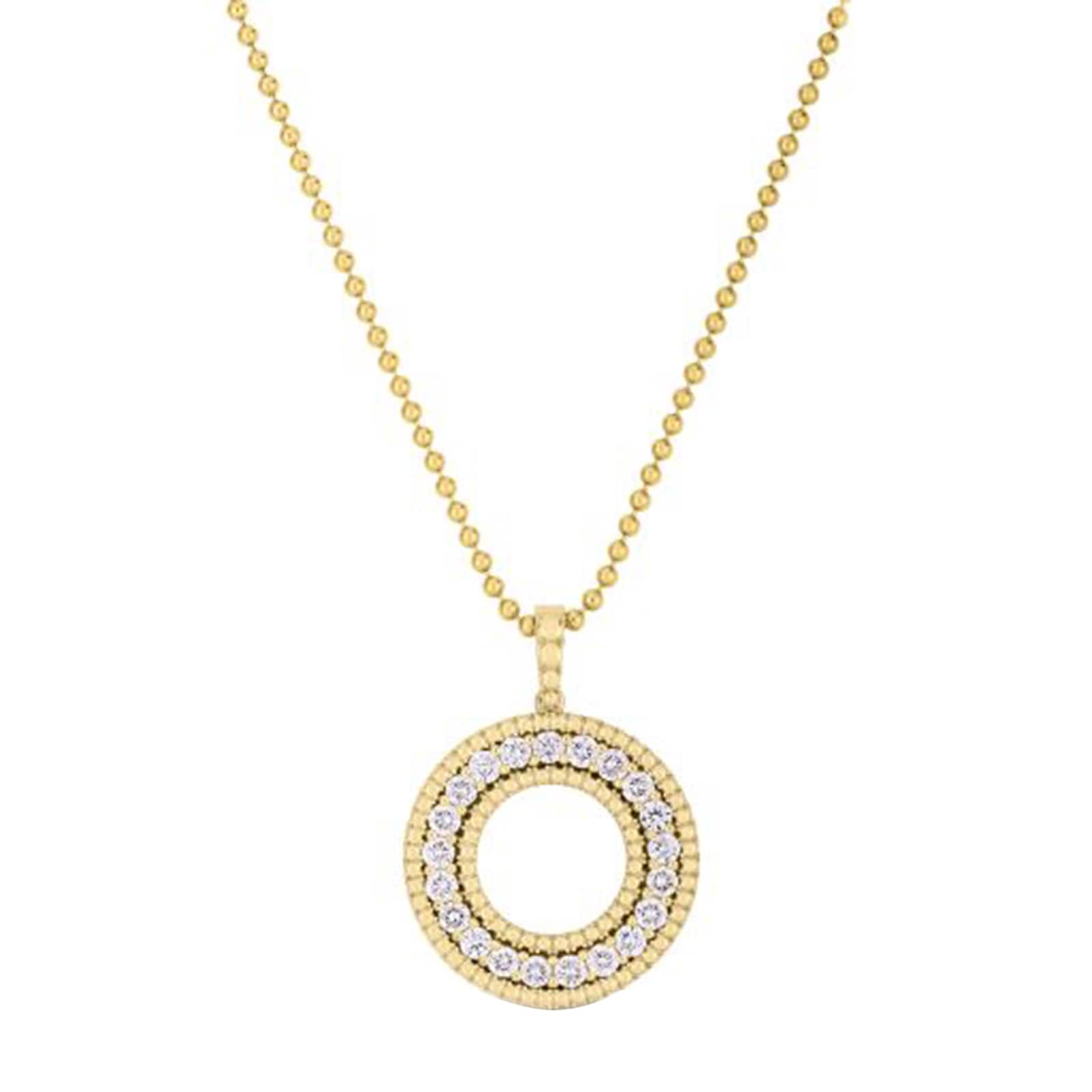 Roberto Coin 18K Yellow Gold Siena Large Diamond Circle Necklace