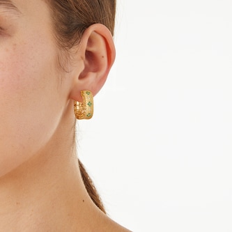 Roberto Coin 18k Yellow Gold Exclusive Venetian Princess Color 0.29cttw Emerald and Diamond Earrings Roberto Coin 18k Yellow Gold Exclusive Venetian Princess Color 0.29cttw Emerald and Diamond Earrings