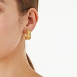 Roberto Coin 18k Yellow Gold Exclusive Venetian Princess Color 0.29cttw Emerald and Diamond Earrings