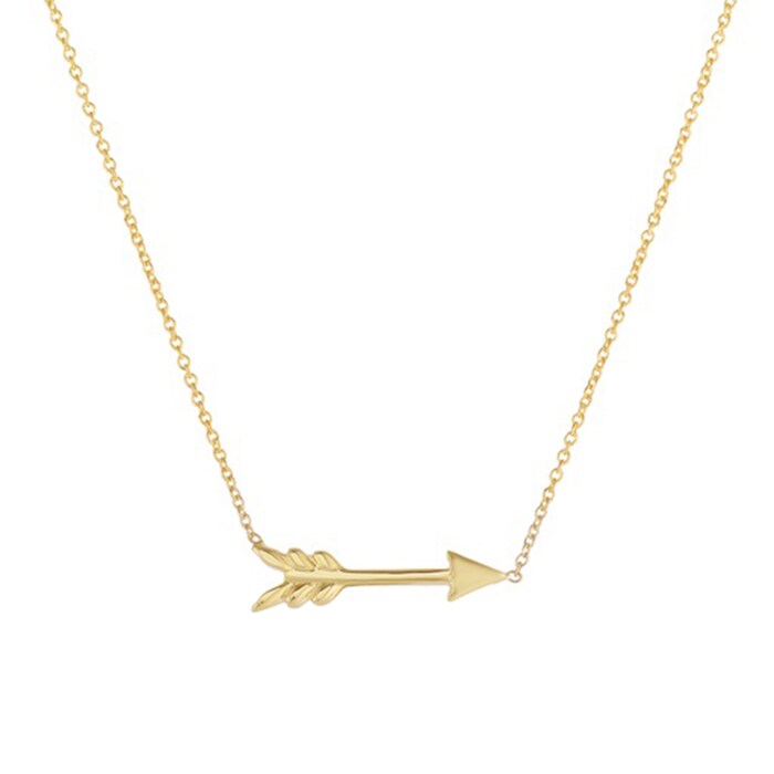 Roberto Coin 18k Yellow Gold Tiny Treasure Arrow Necklace 18"