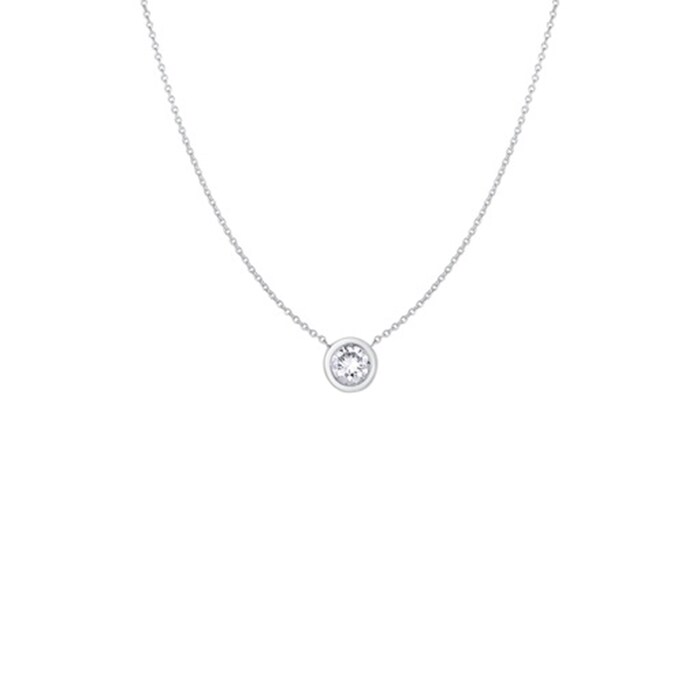 Roberto Coin 18k White Gold 0.49cttw Diamond Bezel Set Pendant