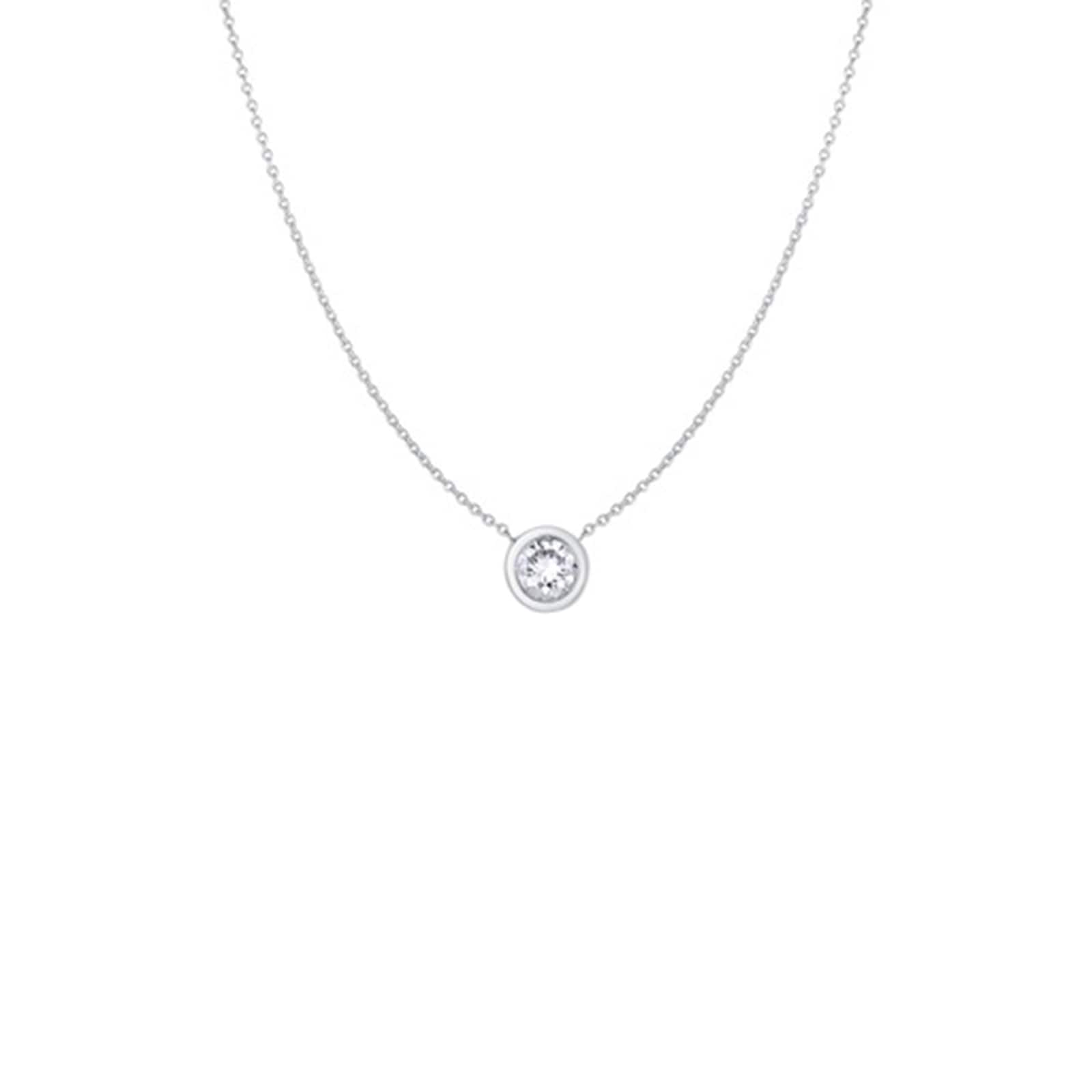Roberto Coin 18k White Gold 0.49cttw Diamond Bezel Set Pendant