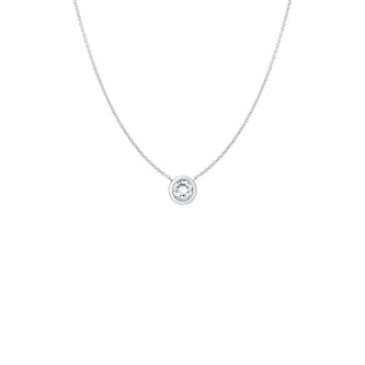 Roberto Coin 18k White Gold 0.49cttw Diamond Bezel Set Pendant Roberto Coin 18k White Gold 0.49cttw Diamond Bezel Set Pendant