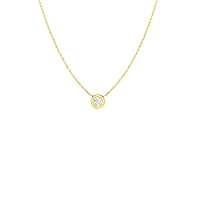 Roberto Coin 18k Yellow Gold 0.48cttw Diamond Bezel Set Pendant