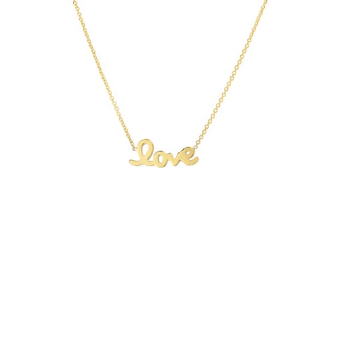 Roberto Coin 18k Yellow Gold Love Pendant 18"