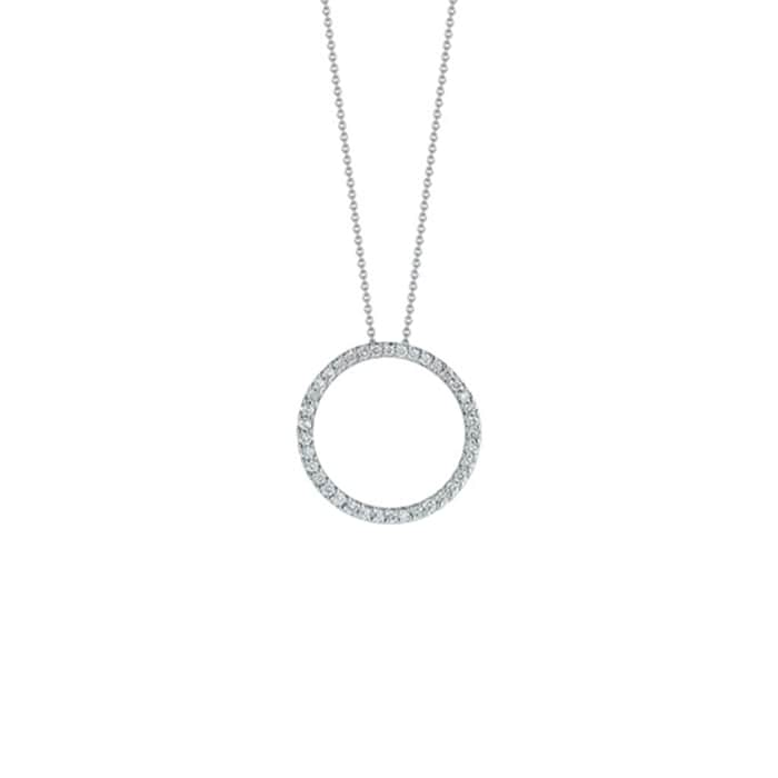 Roberto Coin 18k White Gold 0.42cttw Diamond Circle Pendant