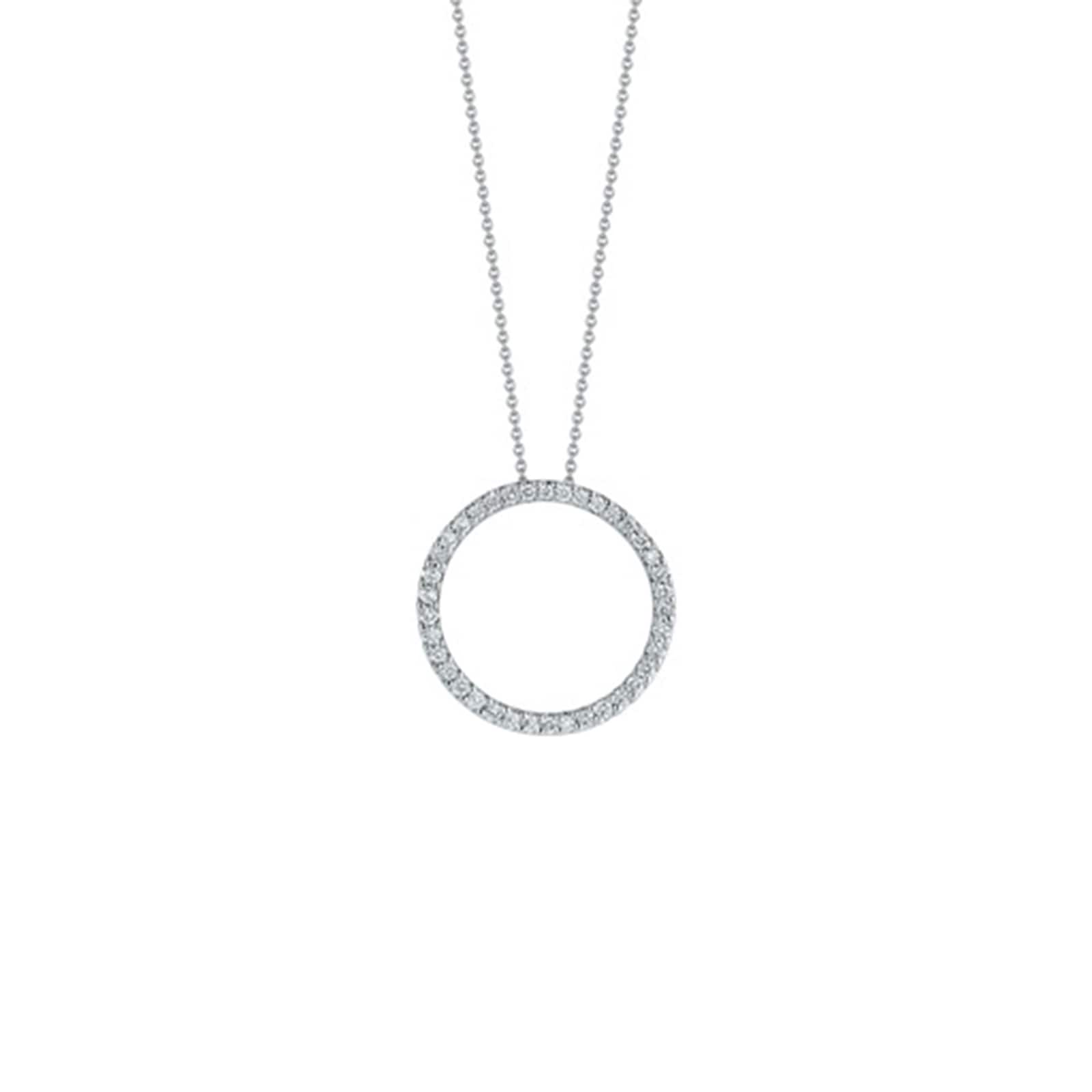 Roberto Coin 18k White Gold 0.42cttw Diamond Circle Pendant