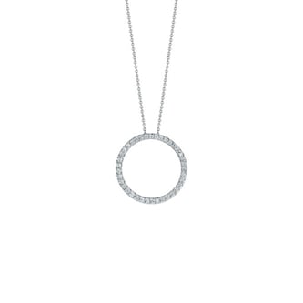 Roberto Coin 18k White Gold 0.42cttw Diamond Circle Pendant Roberto Coin 18k White Gold 0.42cttw Diamond Circle Pendant