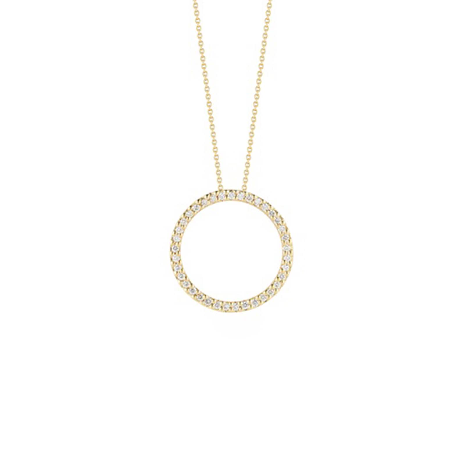 Roberto Coin 18k Yellow Gold 0.43cttw Diamond Medium Circle Pendant