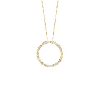 Roberto Coin 18k Yellow Gold 0.43cttw Diamond Medium Circle Pendant