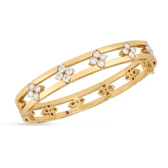 Roberto Coin 18k Yellow Gold 1.75cttw Diamond Love in Verona Open Frame Bangle Roberto Coin 18k Yellow Gold 1.75cttw Diamond Love in Verona Open Frame Bangle