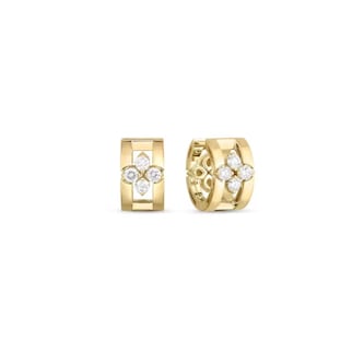 Roberto Coin 18k Yellow Gold 0.69cttw Diamond Love in Verona Open Frame Hoop Earrings Roberto Coin 18k Yellow Gold 0.69cttw Diamond Love in Verona Open Frame Hoop Earrings