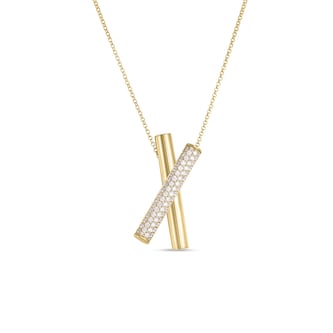 Roberto Coin 18k Yellow Gold 0.85ttw Diamond Domino Necklace Roberto Coin 18k Yellow Gold 0.85ttw Diamond Domino Necklace