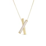 Roberto Coin 18k Yellow and White Gold 0.85ttw Diamond Domino Necklace