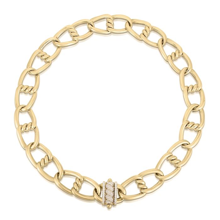 Roberto Coin 18k Yellow Gold 0.80cttw Diamond Cialoma Knot Necklace