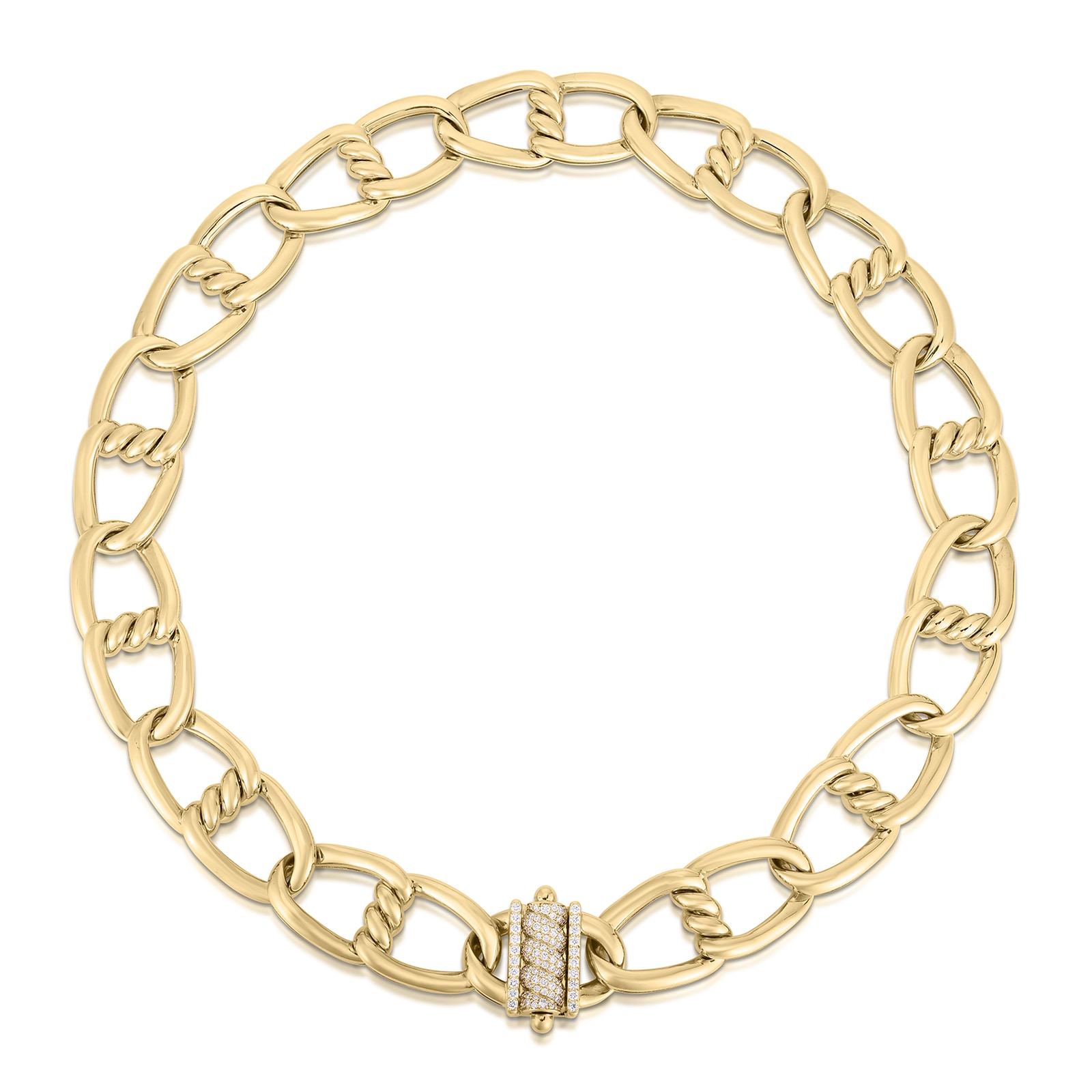 Roberto Coin 18k Yellow Gold 0.80cttw Diamond Cialoma Knot Necklace