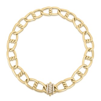 Roberto Coin 18k Yellow Gold 0.80cttw Diamond Cialoma Knot Necklace