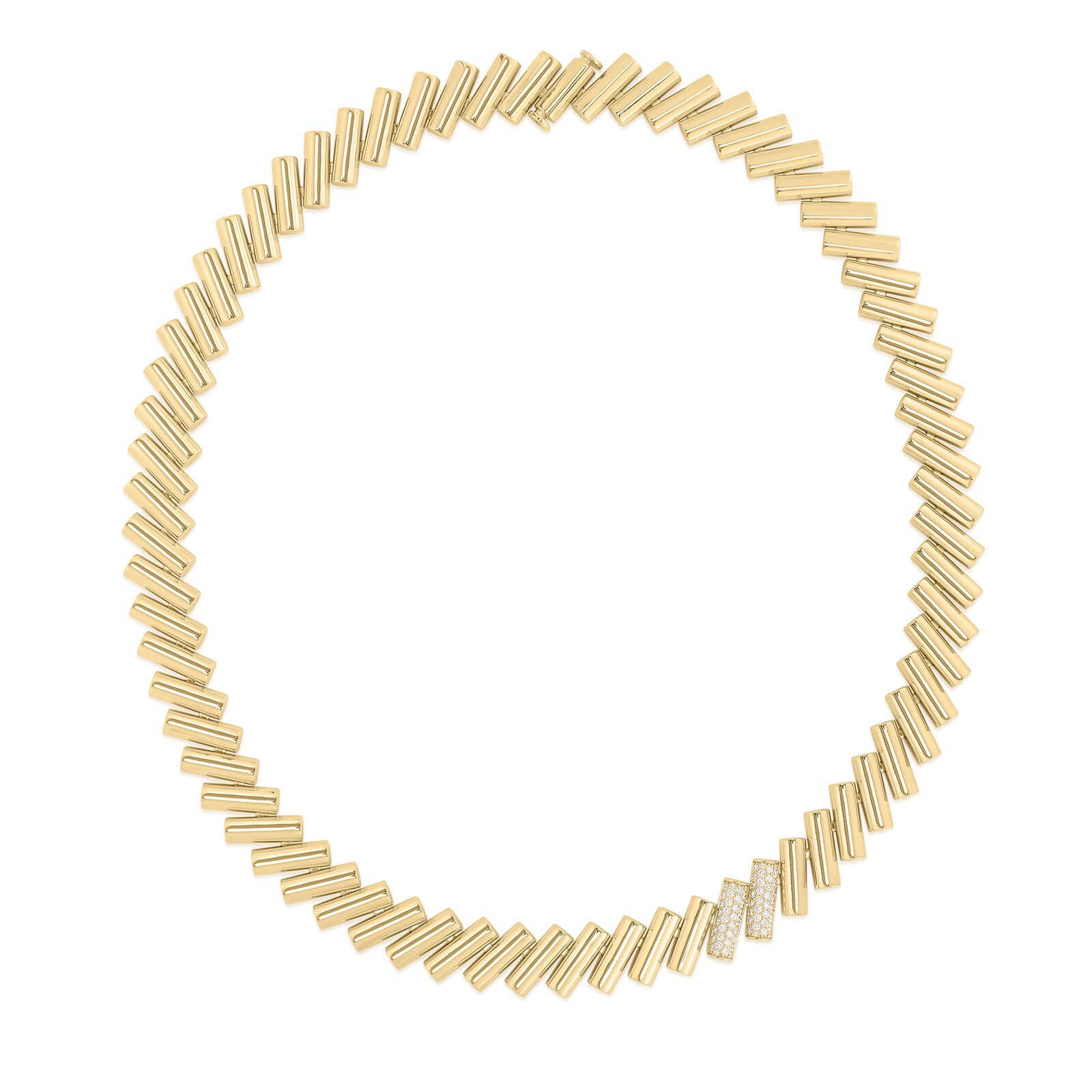 Roberto Coin 18k Yellow Gold 0.85cttw Diamond Domino Necklace 16"