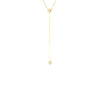 Roberto Coin 18k Yellow Gold 0.15cttw Diamond Y Necklace Roberto Coin 18k Yellow Gold 0.15cttw Diamond Y Necklace