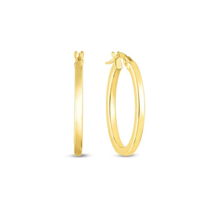 Roberto Coin 18k Yellow Gold Petite 25x15mm Oval Hoop Earrings